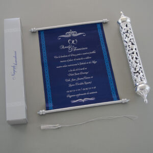 Luxurious Silver Scroll Invite SC-6010