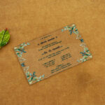 AWI-Leafy Acrylic Wedding Invitation 10228