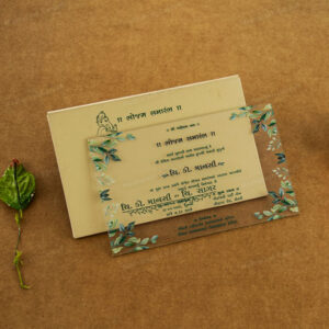 Leafy Acrylic Wedding Invitation 10228