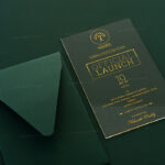 AWI-Luxurious Inauguration Acrylic Invitations 10326