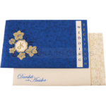 MWC-Blue & Cream Wedding Card 16084