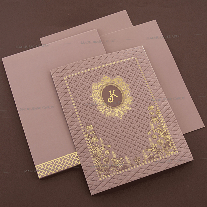 Charming Metallic Wedding Card 19082I