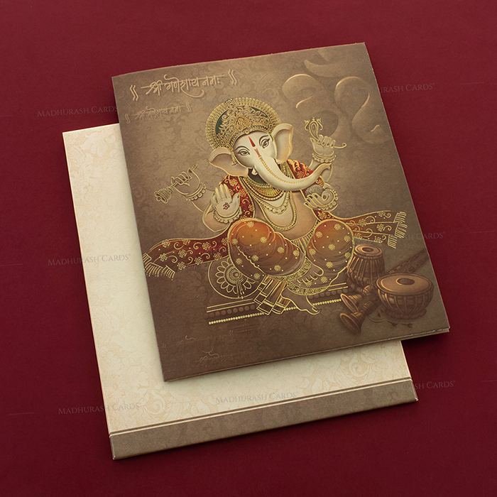 Charming Ganesha Wedding Card 20087