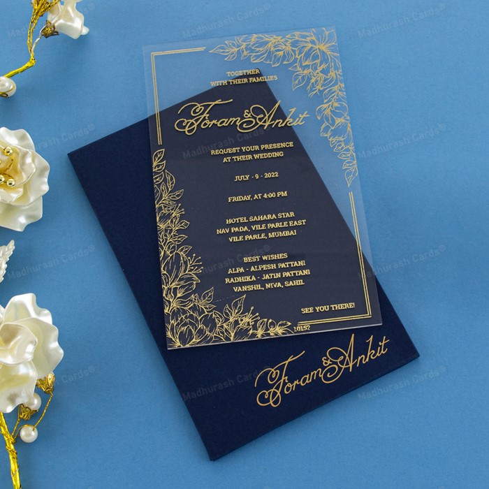 Acrylic Wedding Invitations 10152