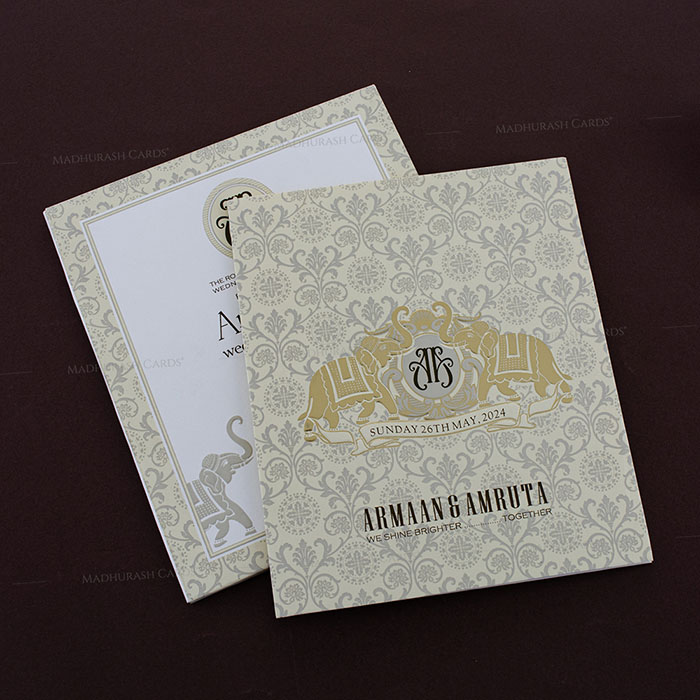 Majestic Damask Wedding Card 23073