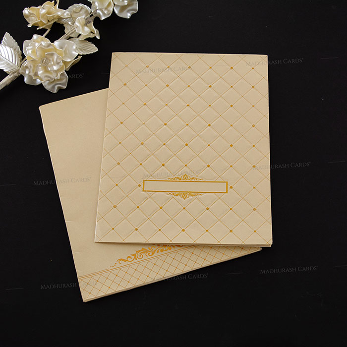 Embossed Metallic Wedding Card 23053