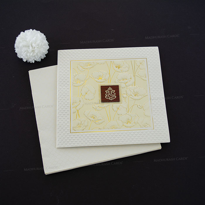 Floral Hindu Wedding Cards 23084