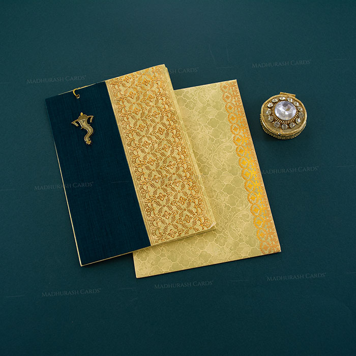 Delicate Hindu Wedding Card 23092