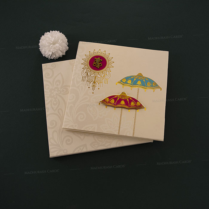 Unique Umbrella Pop-Up Wedding Card 23019