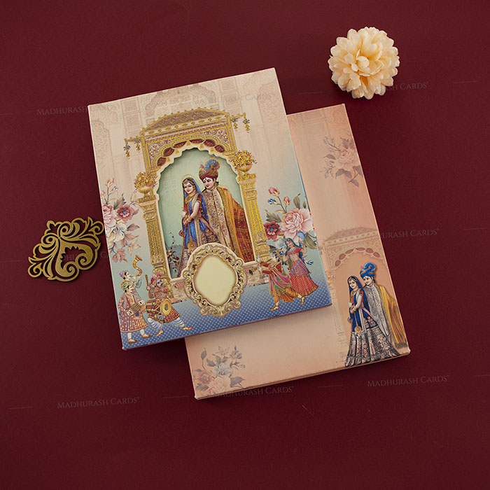 Majestic Indian Wedding Card 23023