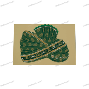 Astonishing Turban Wedding Card 9012G