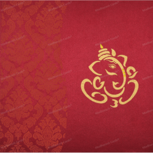 Adorable Ganesha Wedding Card 9033MG