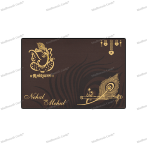 Exquisite Ganesha Wedding Card 9105BRG