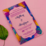 AWI-Stunning Acrylic Wedding Invite 9141