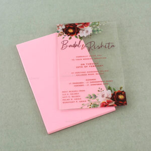 Luxury Floral Acrylic Invitations 9147