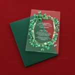 AWI-Leafy Frosted Acrylic Invitations 9148