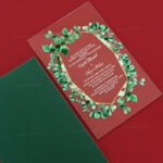 AWI-Leafy Frosted Acrylic Invitations 9148