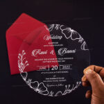 AWI-Floral Circle Acrylic Invite 9162