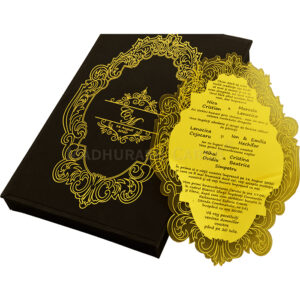 Glamorous Golden Mirror Acrylic Wedding Invitation 9321