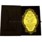 AWI-Glamorous Golden Mirror Acrylic Wedding Invitation 9321