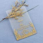 AWI-Luxurious Clear Acrylic Wedding Invite 9414