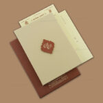 CZC-Exclusive Custom Wedding Card 9428Cream