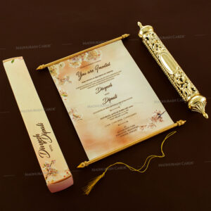 Popular Scroll Wedding Card SC-6025A