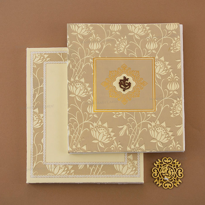 Beige Wedding Invitation Card 23044