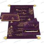 Royal Scroll Wedding Invitation Card SC-6043V