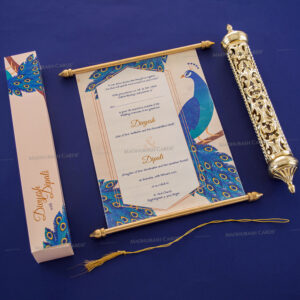 Peacock Scroll Invitation SC-6020