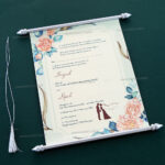 Designer Floral Scroll Invitation SC-6021