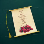 Royal Scroll Invitation with Rose SC-6025