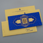 HWC-Exquisite Blue Wedding Card 7503