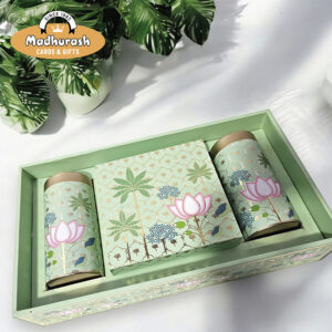 Graceful Green Lotus Tray Set 111