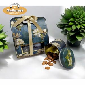 Charming Floral Tin Container Dry Fruit Hamper Box 130