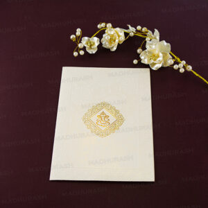 Pristine Embossed Wedding Invitation 24079