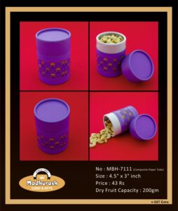 Refined Sturdy Paper Tube Container 7111