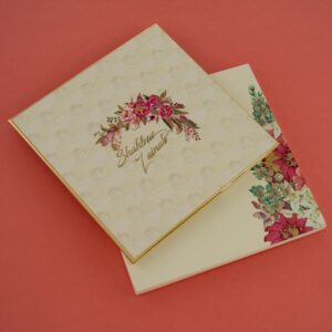 FMC-Elegant Floral Hardbound Wedding Invite 2202