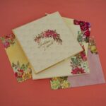 FMC-Elegant Floral Hardbound Wedding Invite 2202