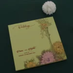 FMC-Refined Floral Hardbound Wedding Card 2217