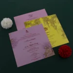 FMC-Refined Floral Hardbound Wedding Card 2217