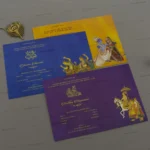 FMC-Beautiful Radha Krishna Wedding Invite 2218