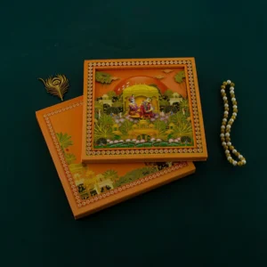 FMC-Luxurious Radha Krishna Wedding Box Invite 3030