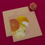 FMC-Elegant Lotus Themed Wedding Card 6565