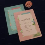 FMC-MMC-Elegant Floral Wedding Card 419