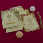 FMC-MMC-Timeless Floral Hardbound Wedding Invite 455