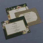 FMC-MMC-Premium Floral Hardbound Wedding Invite 427