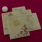 FMC-MMC-Opulent Floral Hardbound Wedding Card 431