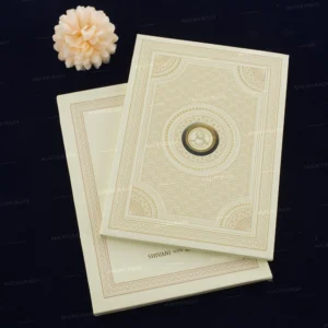 FMC-MMC-Exquisite Padded Wedding Card 445