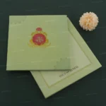 FMC-MMC-Elegant Lotus Theme Padded Wedding Card 452